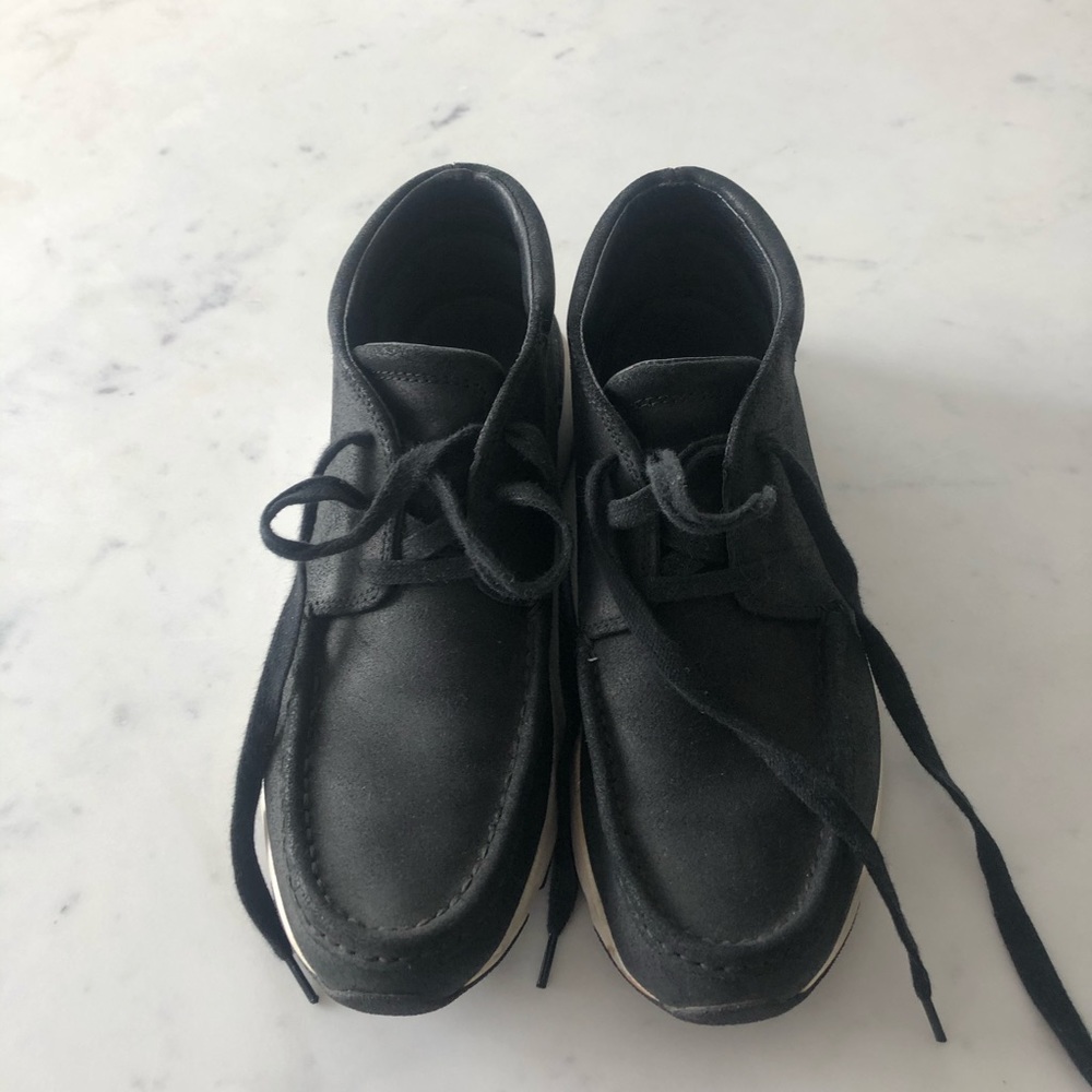 Vince black leather sneakers